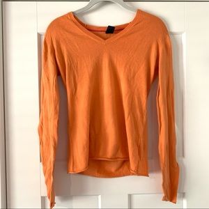 GAP orange v neck sweater size S